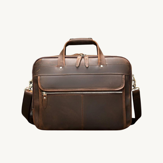 Rustic Leather Briefcase for Men