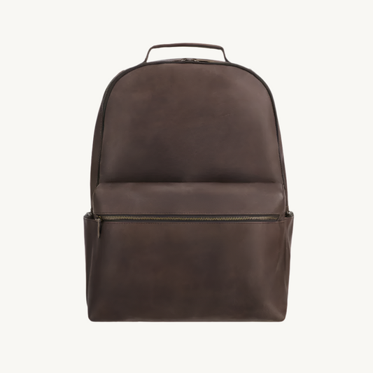 Rustic Brown Leather Backpack