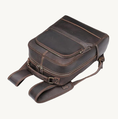 Rustic Brown Leather Business Leather Backpack