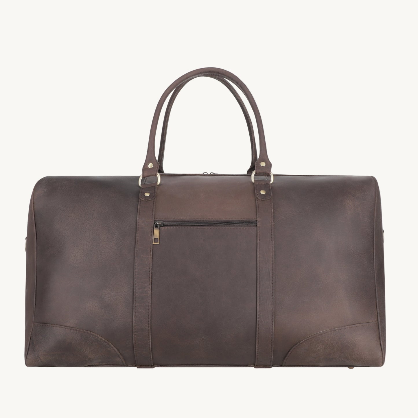 Rustic Brown Leather Duffle