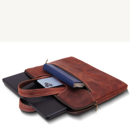 Rustic Brown Vintage Laptop Sleeve