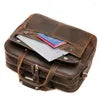Rustic Leather Briefcase for Men