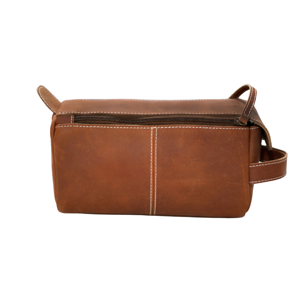 Rustic Tan Travel Toiletry Bag
