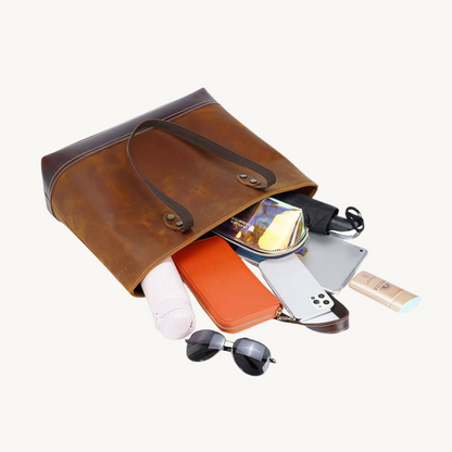 Saddle Brown Vintage Tote Bag