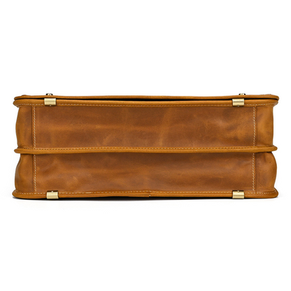 Tan Classicist Leather Briefcase