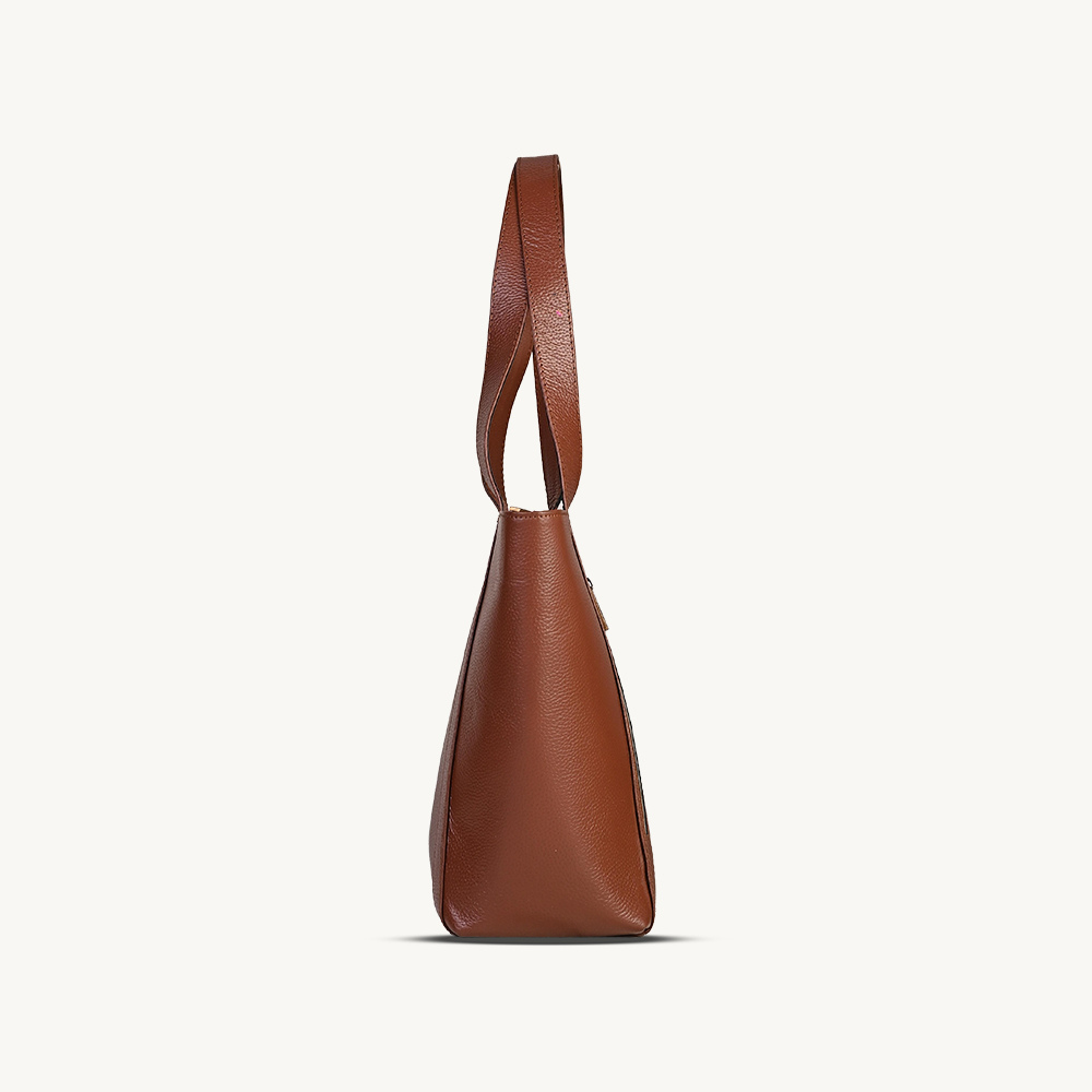 Tan Everyday Leather Tote Bag