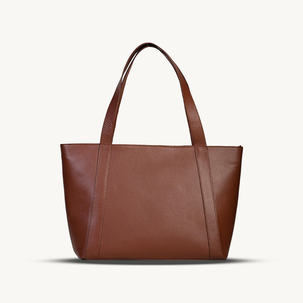 Tan Everyday Leather Tote Bag