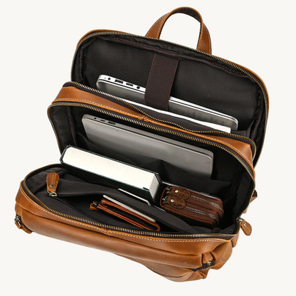 Tan Executive Leather Backpack