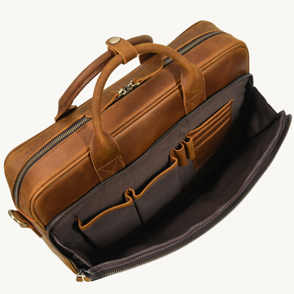 Tan Heirloom Case Leather Briefcase
