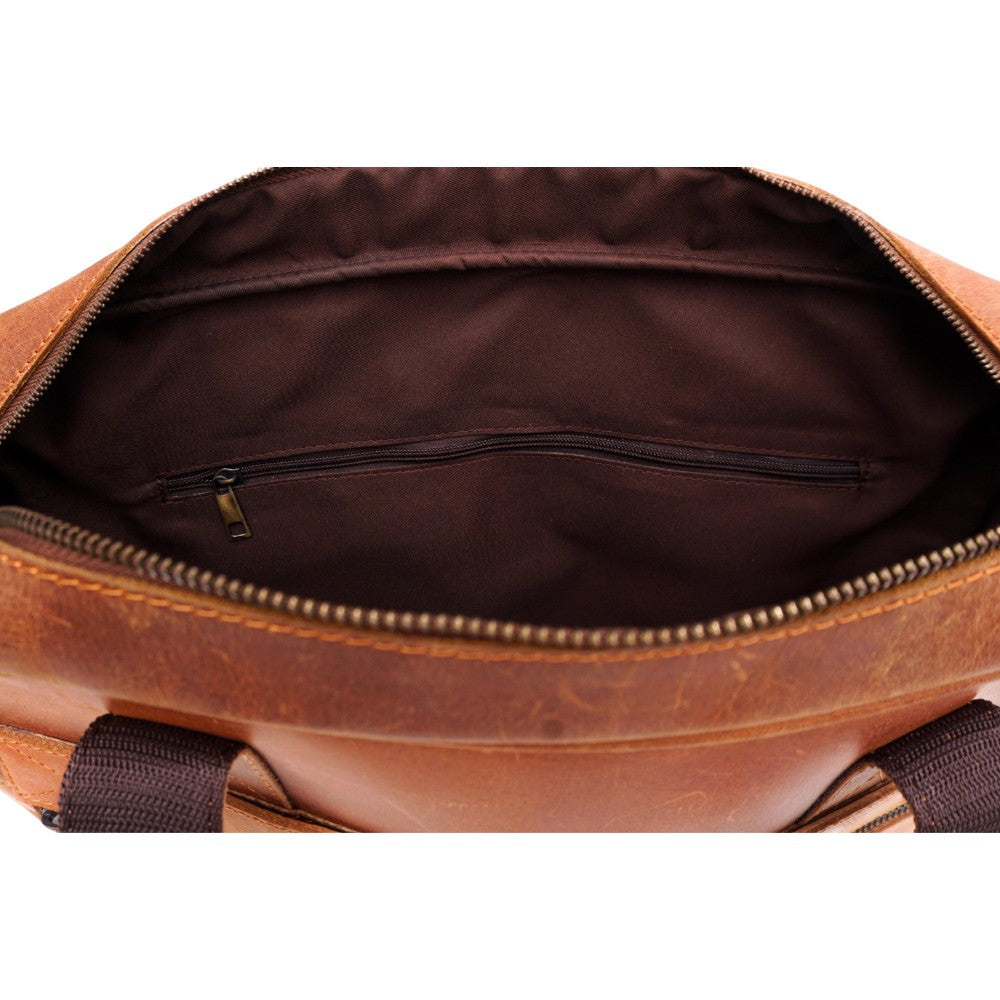 Tan Leather Executive Briefcase