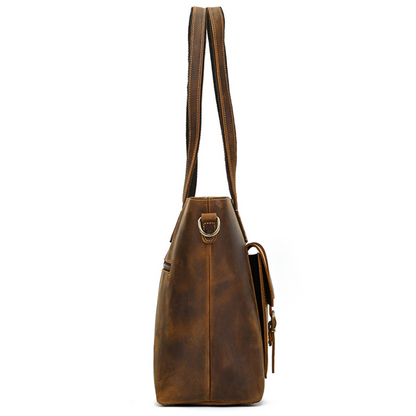 Tan Leather Tote Bag