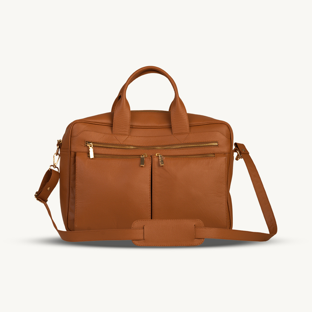 Tan Signature Briefcase