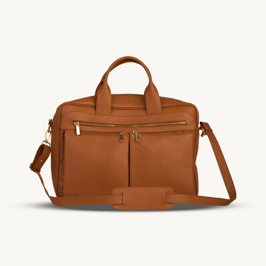 Tan Signature Briefcase