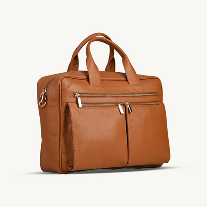 Tan Signature Briefcase