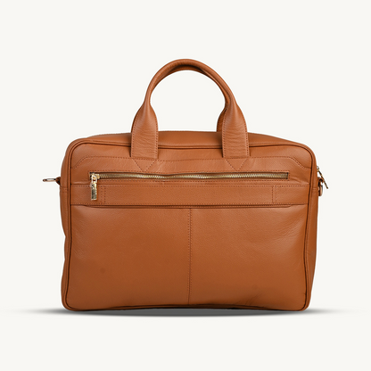 Tan Signature Briefcase