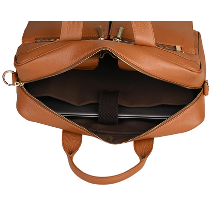 Tan Signature Briefcase