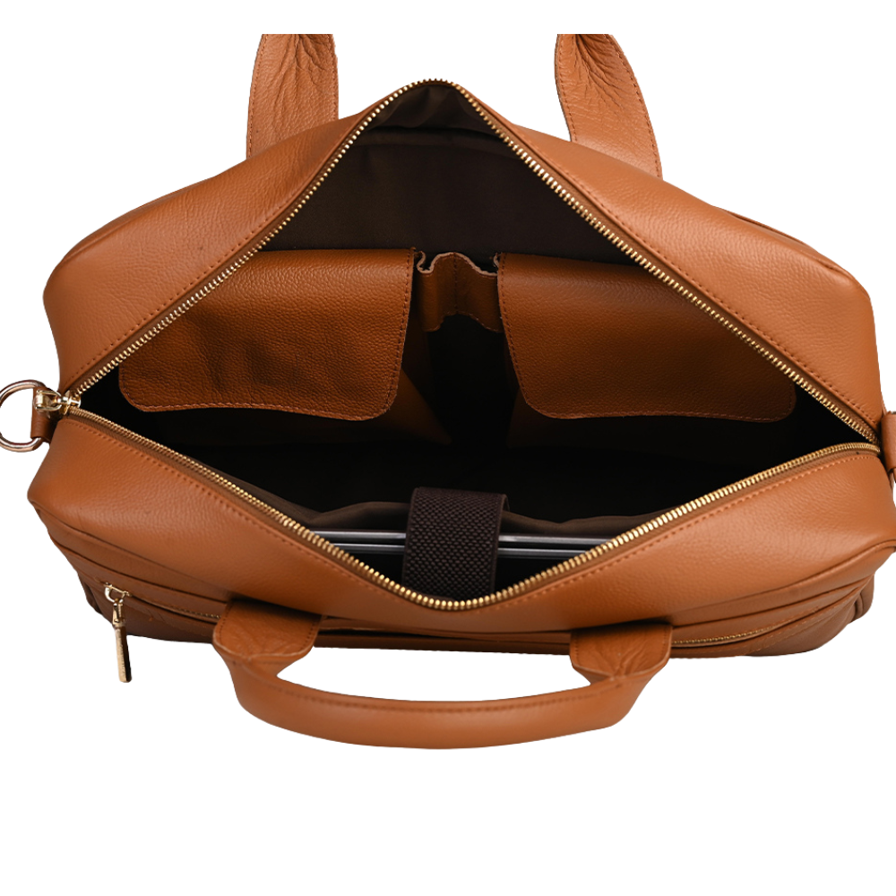 Tan Signature Briefcase