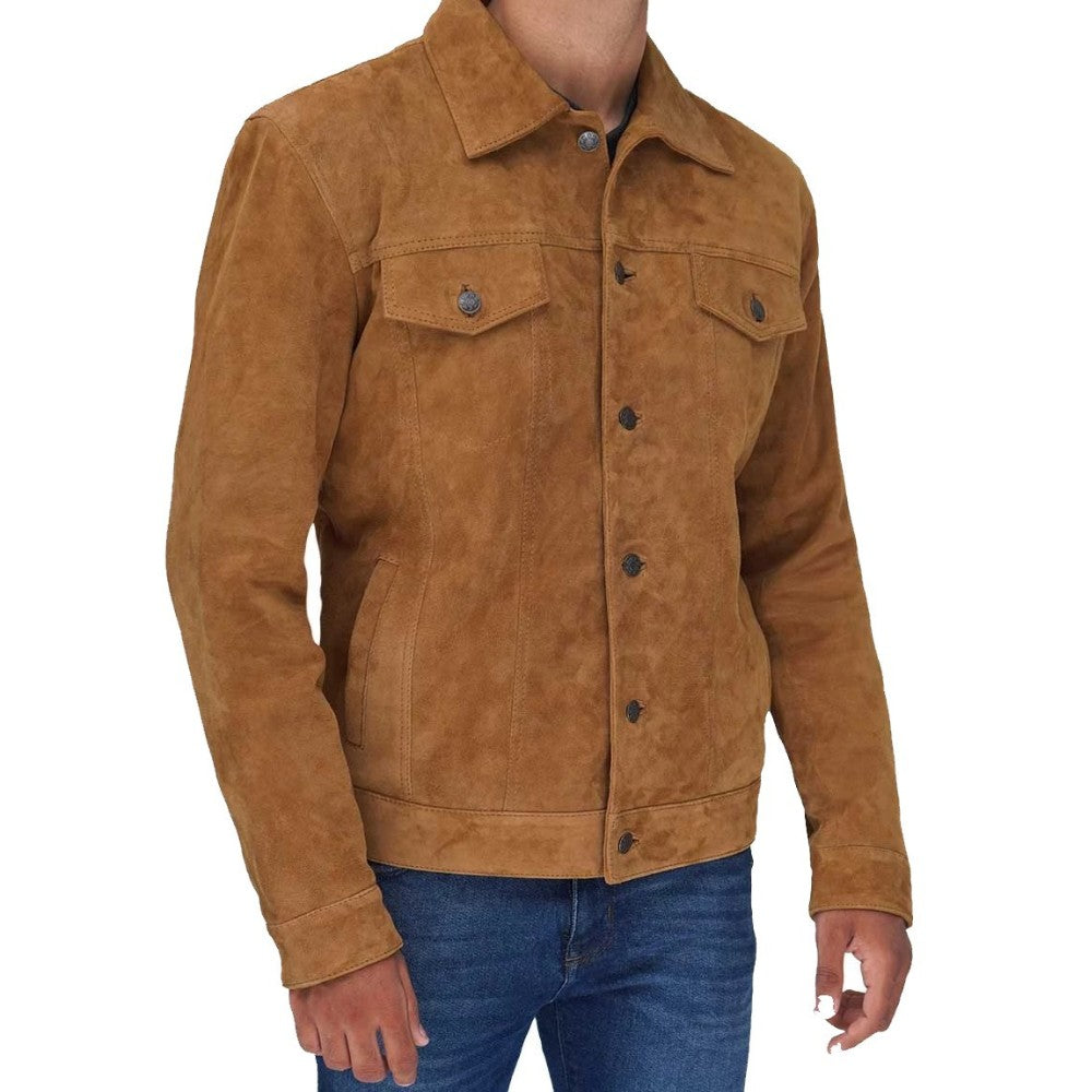 Tan Trooper Suede Jacket