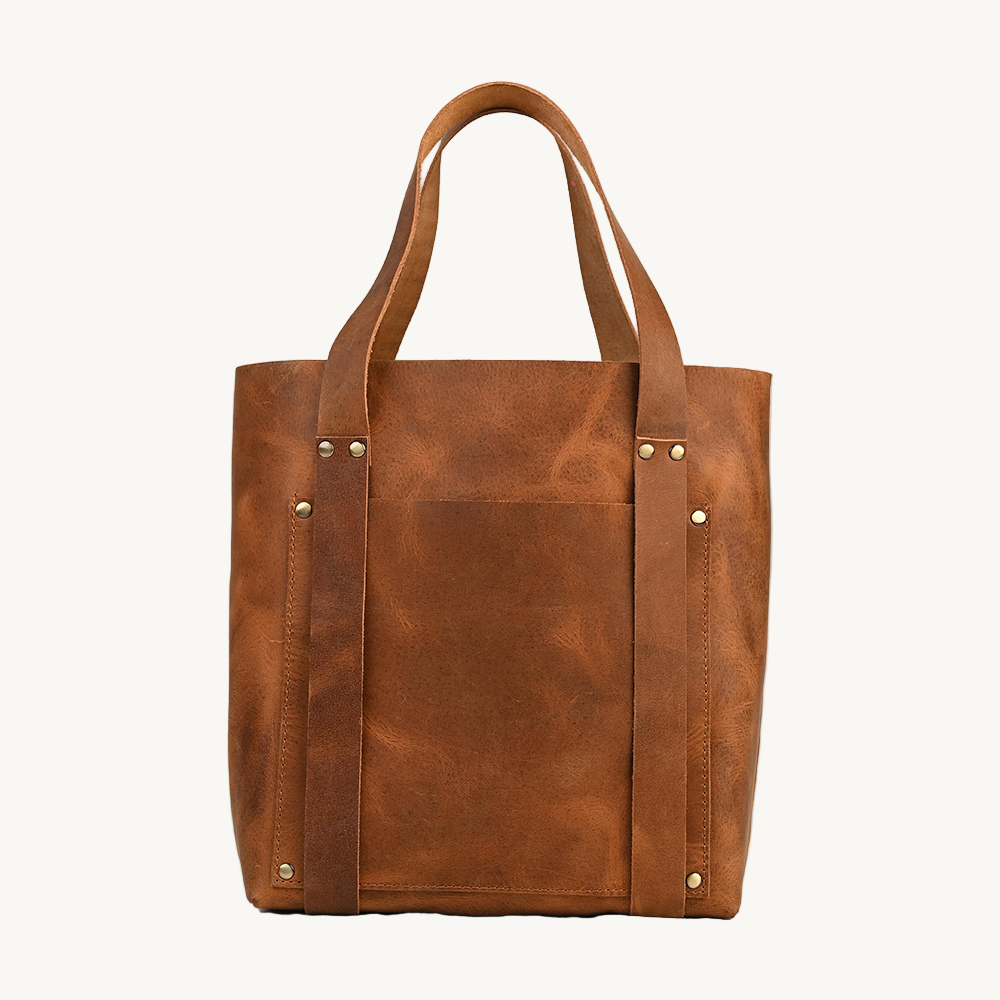 The Rustic Brown Chic Leather Tote
