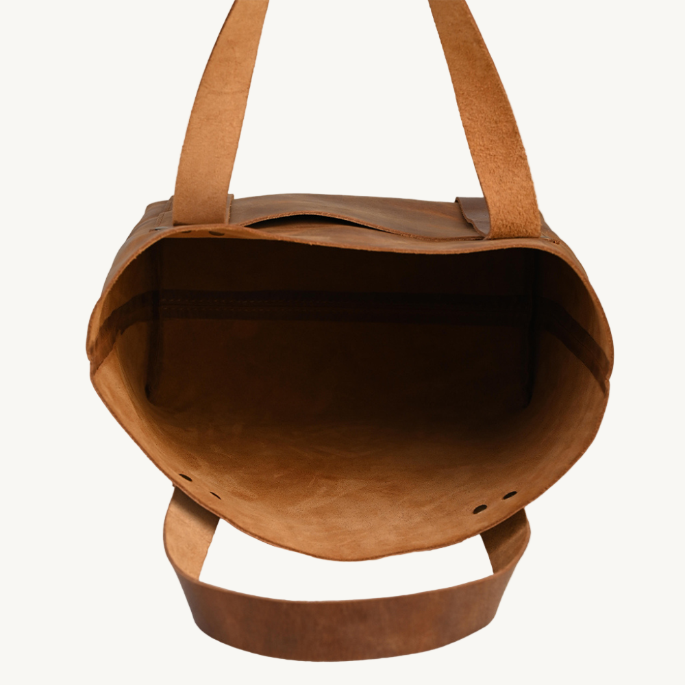 The Rustic Brown Chic Leather Tote