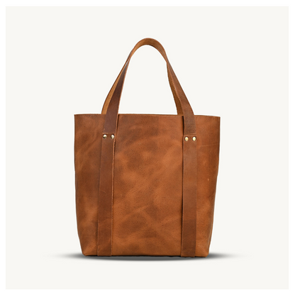 The Rustic Brown Chic Leather Tote
