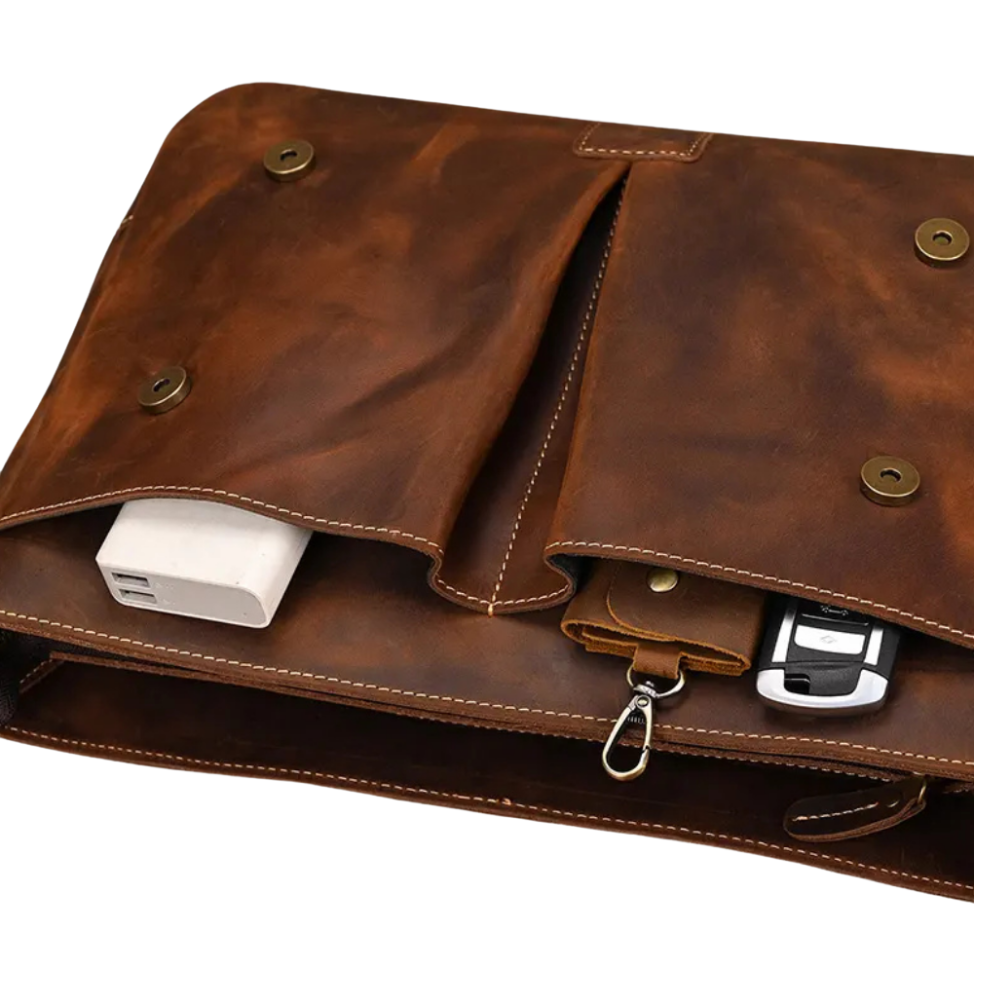 Vintage Roam Brown Messenger Bag