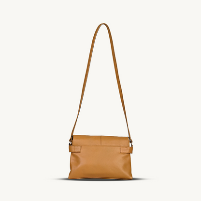 Yellow Tan City Flap Crossbody